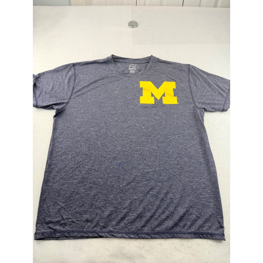 Proedge Michigan Wolverines Mens XL Navy Blue Heathered Performance T-Shirt